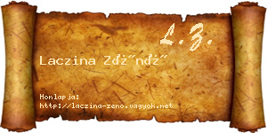 Laczina Zénó névjegykártya